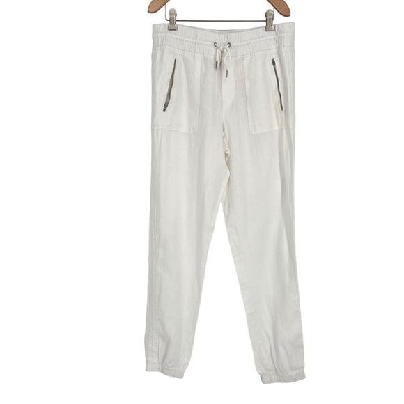 Athleta Pants - Athleta‎ Cabo Linen Jogger Pants  Relaxed Fit Elastic Waistband Size 8T